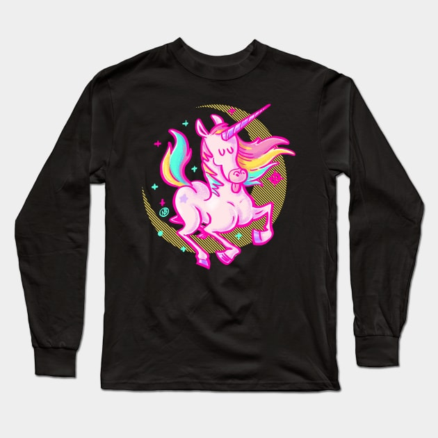 Unicorn Long Sleeve T-Shirt by natebear